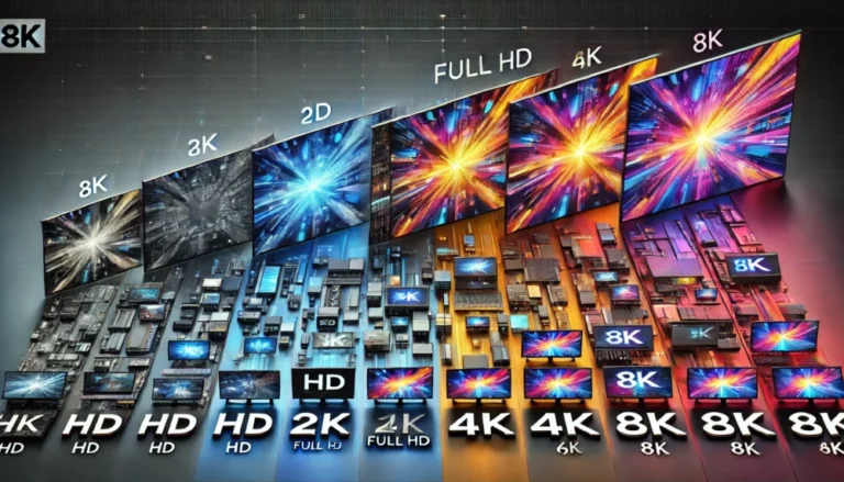 HD, Full HD, 4K, and 8K Resolution Comparison – Aviex